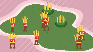 Une vallée en pixel art